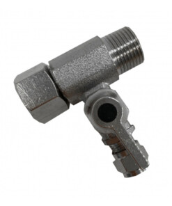 3/8'' x 1/4'' x 3/8'' feed water connector together with Valve 1/4'' (metal)