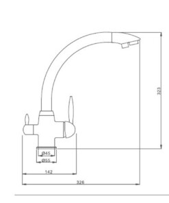 Kitchen faucet VINTAGE 3 in 1 WHITE_1