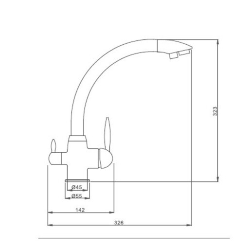 Kitchen faucet VINTAGE 3 in 1 WHITE_1