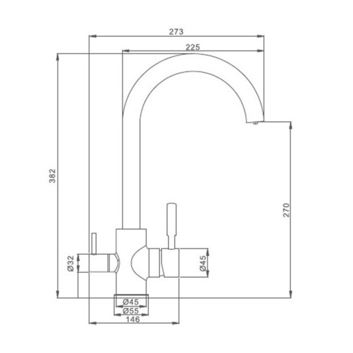 Kitchen faucet PERFECT 3 in 1 MATTED_1