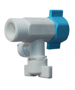 1/2'' x 1/4'' x 1/2'' feed water connector together with Valve 3/8'' (plastic)