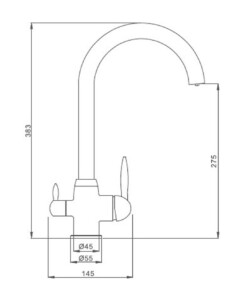 Kitchen faucet PERFECT 3 in 1 MATTED_1