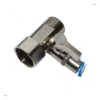 1/2'' x 1/4'' x 1/2'' feed water connector together with Valve 1/4'' (metal)