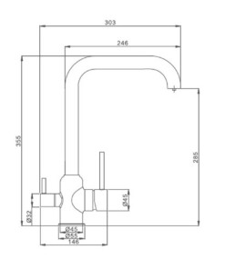 Kitchen faucet ELEGANTE 3 in 1 MATTED_1