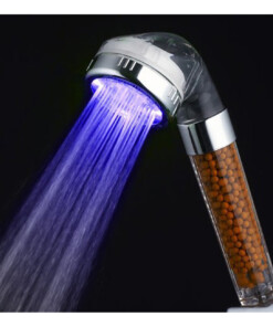 Purple led shower head