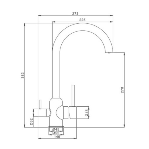 Kitchen faucet PERFECT 3 in 1 MATTED_1