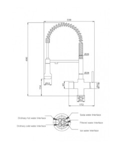 Kitchen faucet DE LUXE 3 in 1 GLAZED_1