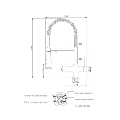 Kitchen faucet DE LUXE 3 in 1 GLAZED_1